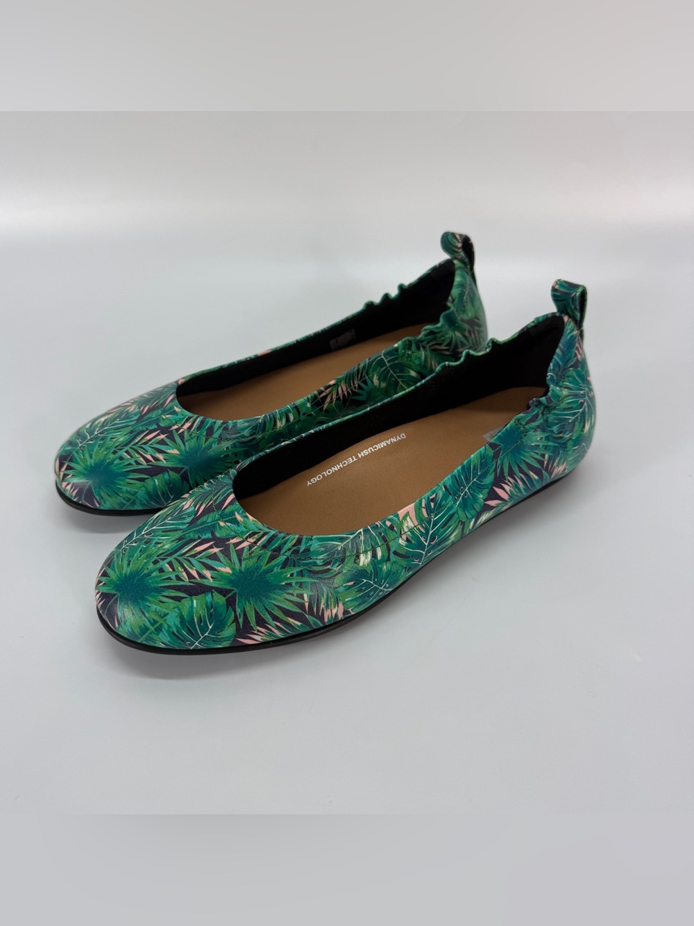 FITFLOP Allegro Jungle Print Ballerina Flat Shoes Comfort Leather Size 8 - Picture 1 of 11